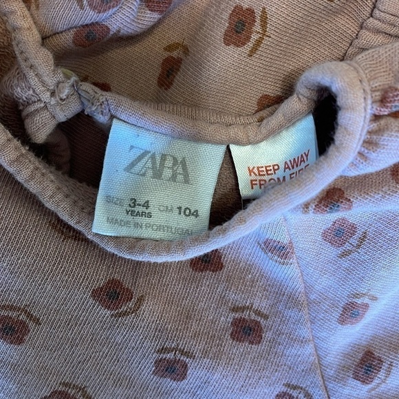 Zara kids 3-4 years floral dress in deep pink - Picture 6 of 8
